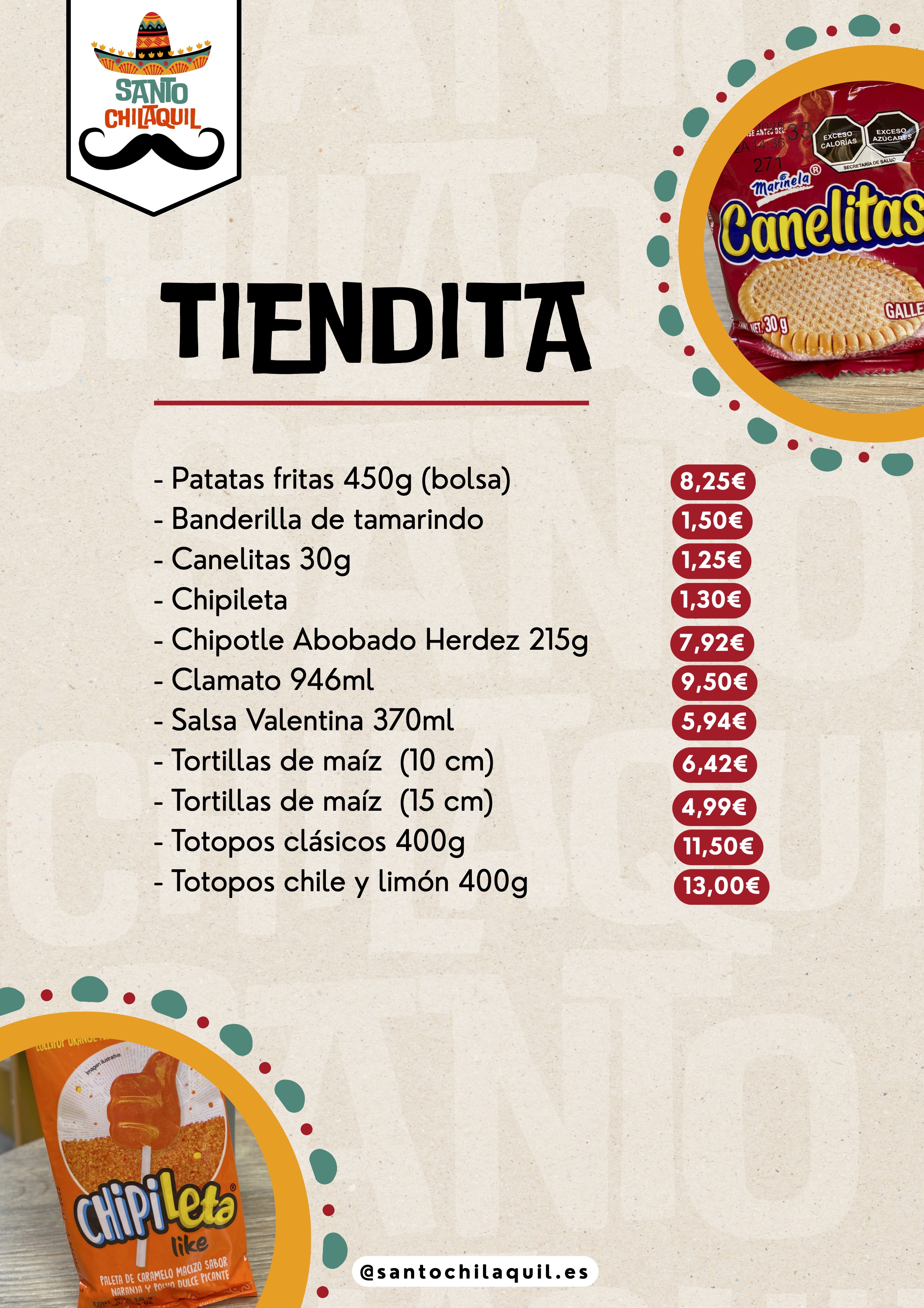 Menú página 5